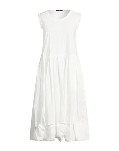 High Use Woman Midi Dress White Size 10 Cotton