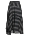 High Use Woman Midi Skirt Black Size 10 Rayon, Cotton, Virgin Wool