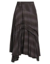 High Use Woman Midi Skirt Black Size 10 Rayon, Cotton, Virgin Wool
