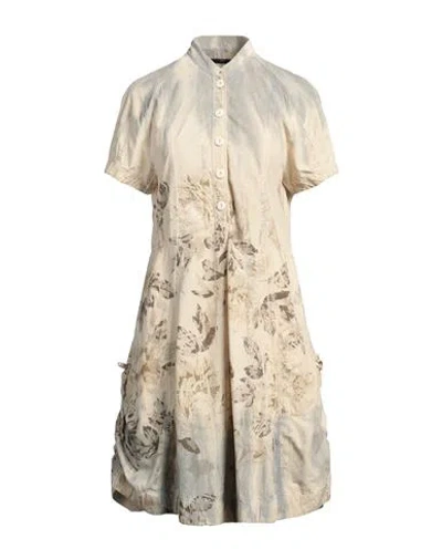 High Use Woman Mini Dress Beige Size 8 Cotton