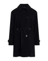 High Use Woman Overcoat & Trench Coat Navy Size 12 Cotton, Polyurethane, Polyester