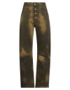 High Use Woman Pants Khaki Size 12 Cotton, Elastane