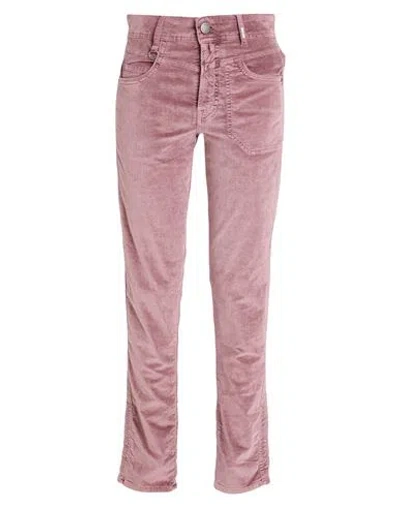 High Use Woman Pants Mauve Size 6 Cotton, Modal, Elastane In Purple