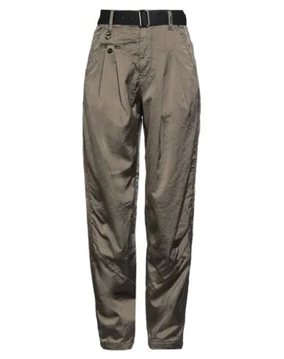 High Use Woman Pants Military Green Size 4 Cotton, Rayon, Elastane In Gray
