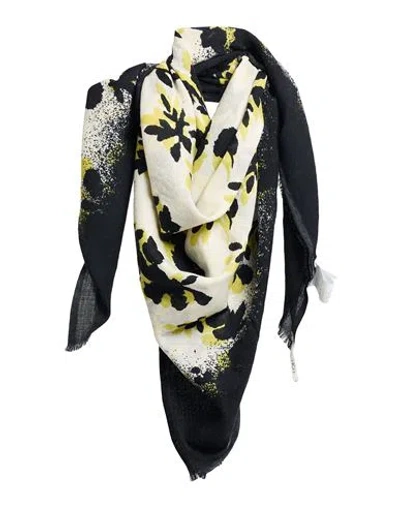 High Use Woman Scarf Ivory Size - Wool In Pattern
