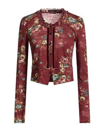 High Use Woman Shirt Brick Size L Wool, Polyamide In Multi