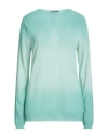 High Use Woman Sweater Light Green Size L Cotton, Polyamide
