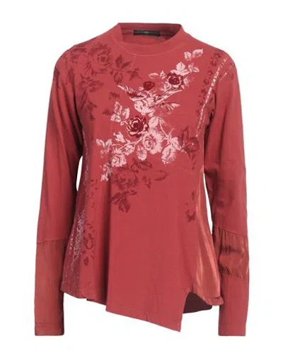 High Use Woman T-shirt Brick Size M Cotton, Cupro, Rayon