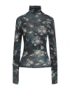 High Use Woman T-shirt Midnight Blue Size M Wool, Polyamide