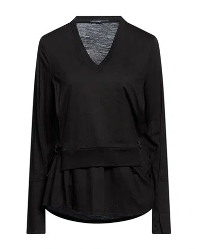 High Use Woman T-shirt Black Size L Wool