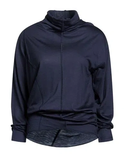 High Use Woman T-shirt Midnight Blue Size L Wool