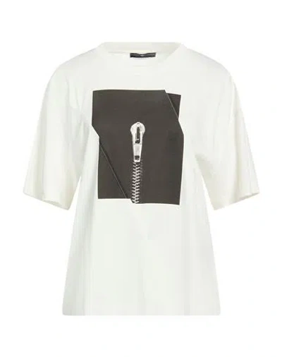 High Use Woman T-shirt Off White Size L Cotton