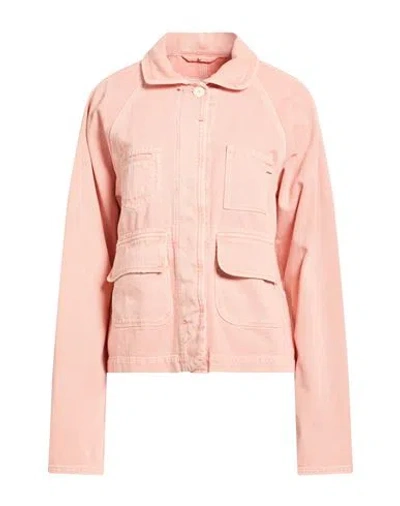 High Venture Woman Jacket Apricot Size 12 Cotton In Orange