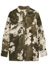 High Warrent Printed Seersucker Blouse In Green