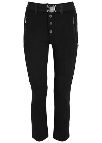 High Wayward Studded Jersey-twill Trousers In Black