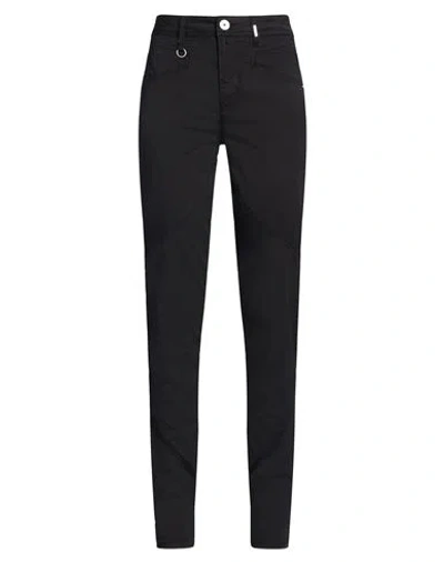 High Wise Up Woman Pants Black Size 12 Cotton, Elastane