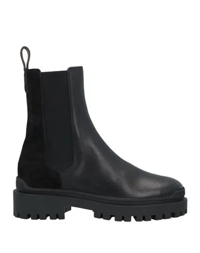 High Woman Ankle Boots Black Size 6 Soft Leather