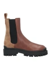 High Woman Ankle Boots Tan Size 6 Soft Leather In Brown