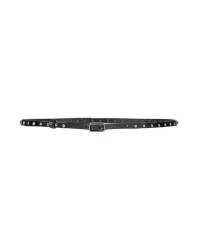 High Woman Belt Black Size 38 Leather