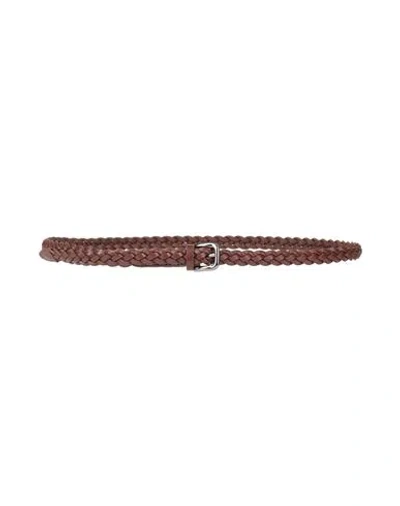 High Woman Belt Tan Size 32 Leather In Brown