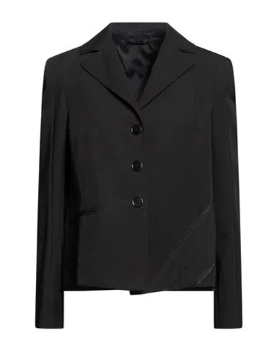 High Woman Blazer Black Size 12 Polyester, Viscose, Elastane