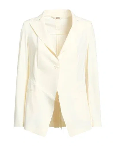 High Woman Blazer Cream Size 12 Nylon, Elastane In White