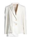 High Woman Blazer Ivory Size 4 Virgin Wool, Polyester, Elastane In White