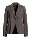 High Woman Blazer Khaki Size 4 Nylon, Elastane In Beige