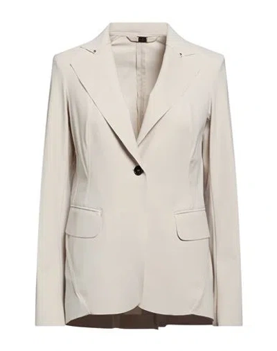 High Woman Blazer Light Grey Size 8 Nylon, Elastane In Gray