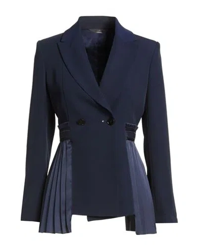 High Woman Blazer Midnight Blue Size 8 Polyester, Elastane In Multi