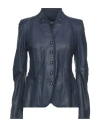 High Woman Blazer Midnight Blue Size 8 Soft Leather