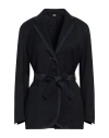 High Woman Blazer Navy Size 10 Polyester, Rayon, Elastane In Navy Blue