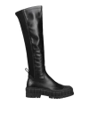 High Woman Boot Black Size 7 Leather, Textile Fibers In Black