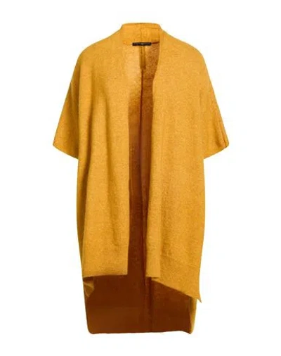 High Woman Cardigan Mustard Size Onesize Nylon, Wool, Alpaca Wool, Elastane In Yellow