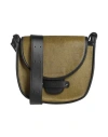 High Woman Cross-body Bag Military Green Size - Leather