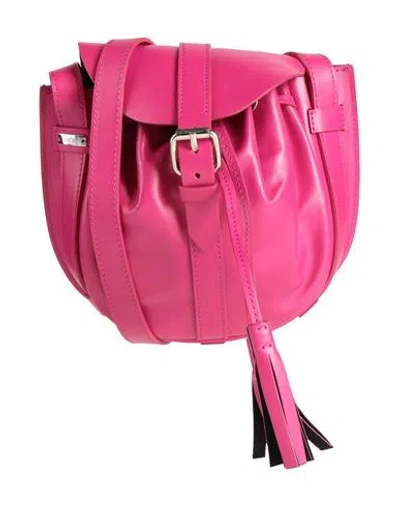 High Woman Cross-body Bag Fuchsia Size - Leather In Pink