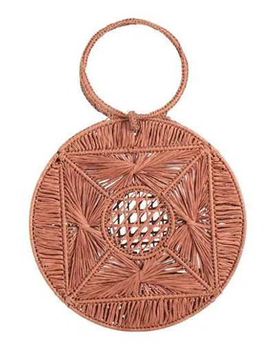 High Woman Handbag Brown Size - Natural Raffia