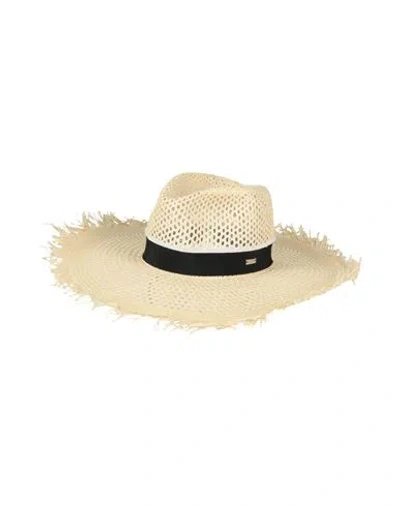 High Woman Hat Beige Size M Paper In Sand
