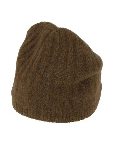 High Woman Hat Khaki Size Onesize Nylon, Wool, Alpaca Wool, Elastane In Brown
