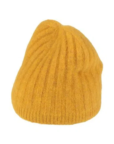 High Woman Hat Marigold Size Onesize Nylon, Wool, Alpaca Wool, Elastane In Yellow