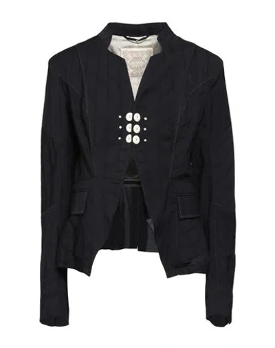 High Woman Jacket Black Size 8 Virgin Wool, Elastane