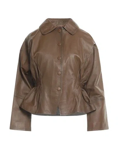 High Woman Jacket Brown Size 12 Leather