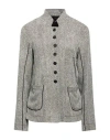 High Woman Jacket Grey Size 10 Polyester, Elastane In Grey