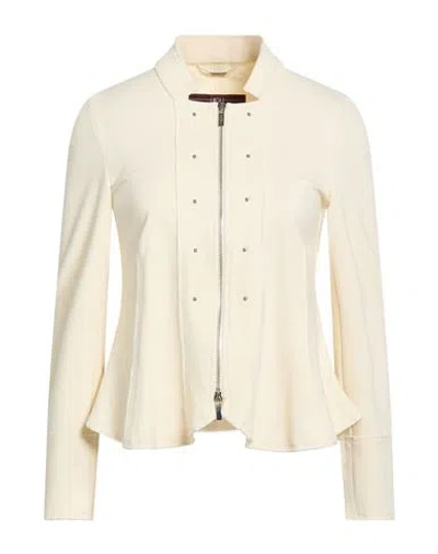 High Woman Jacket Ivory Size 12 Rayon, Nylon, Elastane In White