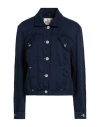 High Woman Jacket Midnight Blue Size 10 Cotton, Linen In Blue