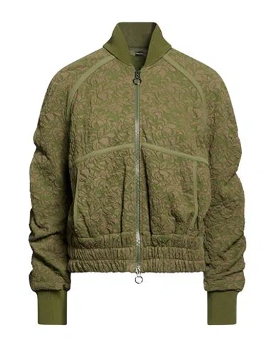 High Woman Jacket Military Green Size 12 Nylon, Cotton, Polyester
