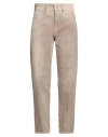 High Woman Jeans Beige Size 12 Cotton In Neutral