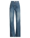 High Woman Jeans Blue Size 12 Cotton In Blue
