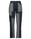 High Woman Jeans Blue Size 12 Cotton, Elastane In Blue