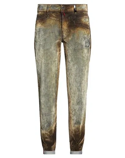 High Woman Jeans Military Green Size 12 Cotton, Viscose, Elastane